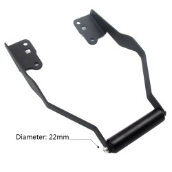 RP2240-1008B Black Motorcycle Aluminum Navigation Plate Bracket Holder GPS Phone Stand Handle Frame for BMW F750GS F850GS ADV 2018-2023