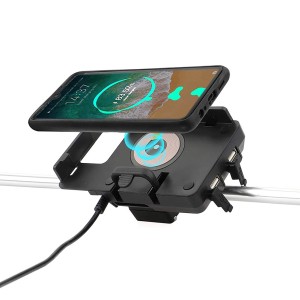 RP2270-1019B Mobile Phone GPS Navigation Handlebar Mount Wireless Charging Bracket for BMW F700GS, F800GS, F750GS, F850GS, R1200GS, R1250GS
