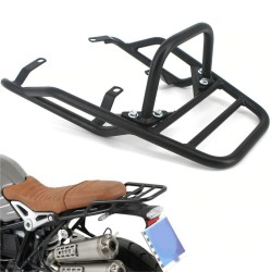 RP5520-3019B Motorcycle Rear Seat Luggage Carrier Rack with Handle Grip for BMW R nineT Pure 2014-2023