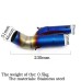 RP0530-1075 Motorcycle Exhaust Middle Link Pipe Muffler Escape for BMW S1000RR 2017-2018