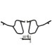 RP0890-2024B Upper Motorcycle Crash Bar Engine Protector for BMW R1200GS R1200GS LC 2013-2018