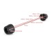 RP0891-7007B Motorcycle Rear Axle fork Crash Sliders for BMW F900R F900XR 2020-Later