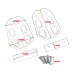 RP0440-1100 Motorcycle Stand Enlarger Foot Pad Extension Plate for BMW F1200GS LC G310GS F750GS F850GS S1000XR R Nine T Scrambler