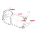 RP6610-3010 Headlamp Protective Cover for BMW R1200GS LC 2013-2018 BMW R1200GS Adventure 2013-2018 BMW R1250GS 2019-2023 BMW R1250GS Adventure 2019-2024