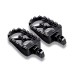 RP0440-1030 Wide Foot Pegs 360°Rotate MX Chopper Bobber Style for Harley Davidson Sportster Softail Touring