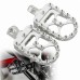 RP0440-1030 Wide Foot Pegs 360°Rotate MX Chopper Bobber Style for Harley Davidson Sportster Softail Touring