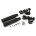 RP0440-1041B 1" 25mm-32mm Crash Bar Engine Guard Highway Foot Peg Clamps Mounts Footrest for Harley Davidson(all models)