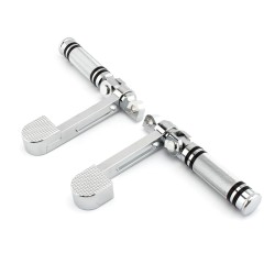 RP0440-1079 Motorcycle Foot Pegs+Footrest Extension Bracket for Harley Touring Softail 883 1200 XL Dyna Fatboy Sportster
