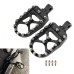 RP0440-1111 Offroad Foot Pegs Wide Footrest Pedals Golden Spike 360 Rotating Chopper Bobber for Harley Davidson Sportster Softail Touring
