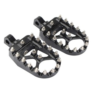 RP0440-1111 Offroad Foot Pegs Wide Footrest Pedals Golden Spike 360 Rotating Chopper Bobber for Harley Davidson Sportster Softail Touring