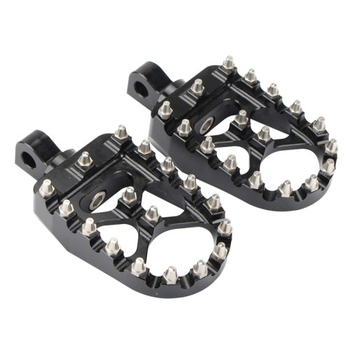 RP0440-1111 Offroad Foot Pegs Wide Footrest Pedals Golden Spike 360 Rotating Chopper Bobber for Harley Davidson Sportster Softail Touring