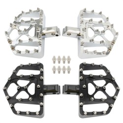 RP0440-1119 Motorcycle Rear Floorboards MX Offroad Foot Pegs Wide Fat Footrest Pedals for Harley Softail Models 2018-Later