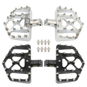 RP0440-1119 Motorcycle Rear Floorboards MX Offroad Foot Pegs Wide Fat Footrest Pedals for Harley Softail Models 2018-Later