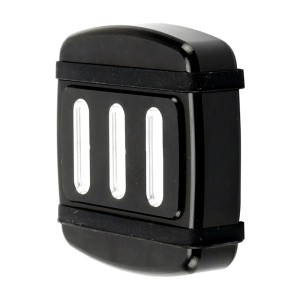 RP0460-2007B Motorcycle Small Foot Pegs Footrest Brake Pedal Pad Cover Black for Harley Dyna Softail FXD FXSTS