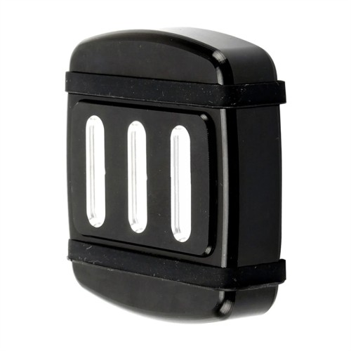 RP0460-2007B Motorcycle Small Foot Pegs Footrest Brake Pedal Pad Cover Black for Harley Dyna Softail FXD FXSTS