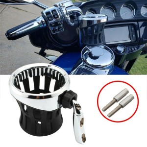 RP3360-4015 Motorcycle Cupholder Support Water Cup Bracket Drink Bottle Holder for Harley Road King Electra Glide Sportster Dyna Softail 1996-UP