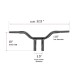 RP9910-1002 10" Rise 1.25" T-Bar Handlebars Fit for Harley-Davidson FLST, FXST, Sportster XL, DYNA, LOWRIDER, 49 Sportster, including Throttle-by-wire models