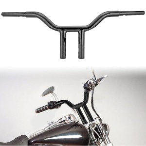 RP9910-1002 10" Rise 1.25" T-Bar Handlebars Fit for Harley-Davidson FLST, FXST, Sportster XL, DYNA, LOWRIDER, 49 Sportster, including Throttle-by-wire models