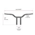 RP9910-1005 14" Rise 1.25" T-Bar Handlebars Fit for Harley-Davidson FLST, FXST, Sportster XL, DYNA, LOWRIDER, 50 Sportster, including Throttle-by-wire models