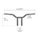 RP9910-1010 14" Rise 1.25" T-Bar Handlebar Drag Bar for All Harley-Davidson FLST, FXST, Sportster XL, DYNA, LOWRIDER, 48 Sportster, including Throttle-by-wire models