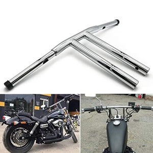 RP9910-1010 14" Rise 1.25" T-Bar Handlebar Drag Bar for All Harley-Davidson FLST, FXST, Sportster XL, DYNA, LOWRIDER, 48 Sportster, including Throttle-by-wire models