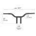 RP9910-1012 10" MX T-Bar Handlebar for All Harley-Davidson FLST, FXST, Sportster XL, DYNA, LOWRIDER, 48 Sportster, including Throttle-by-wire models