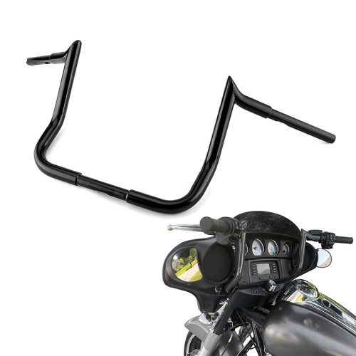 RP9910-2006 10" Monkey Bar Bars Poked Bagger Handlebars for Harley Touring models, Dressers, Baggers, 1982-Later