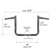 RP9910-2008 14" Monkey Bar Bars Poked Bagger Handlebar for Harley Touring models, Dressers, Baggers, 1982-Later