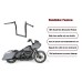 RP9910-2013 16" Rise 1.25" Monkey Bar Bars Handlebars for Harley Road Glide models 2015-Later
