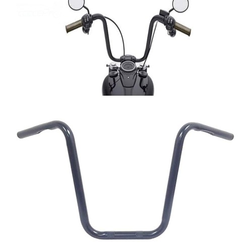 RP9910-2021 18" Rise 1" Ape Bars Handlebar for Harley '00-'17,FXSTC and '94-current TOURING FLHR,98-current FLHRC,04-07 FLHRS,18-later Softail models (except FXBR, FXBRS, FXFB, FXFBS and FXLRS)