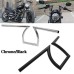 RP9910-4001 1" 8-3/4" Rise Z Bars Drag Handlebars for Harley Sportster Custom Chopper Bobber