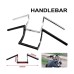 RP9910-4003 Motorcycle Drag Handlebar 1" Z Bars Pullback Handle Bar for Harley Custom Bobber Softail Dyna Sportster