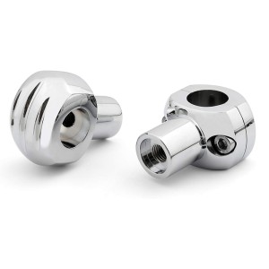 RP9920-1010C 1" CNC Deep Cut Handlebar Risers for Harley Sportster Dyna Bobber Chopper