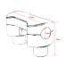 RP9920-1018 1" Mount Handlebar Risers Height:2" for Harley Dyna Softail Sportster 1200 883