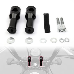 RP9920-1029 1.25" Mount Handlebar Risers Height:4" for Harley Dyna Softail Touring