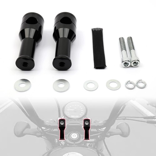 RP9920-1029 1.25" Mount Handlebar Risers Height:4" for Harley Dyna Softail Touring