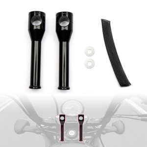 RP9920-1031 1.25" Mount Handlebar Risers Height:8" for Harley Dyna Softail Touring