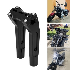 RP9920-1113B Motorcycle 1"/1.25" Mount Handlebar Risers Height:10" for Harley Softail 1995-2015 VRSC 2002-2017 Sportster XL 1996-2022