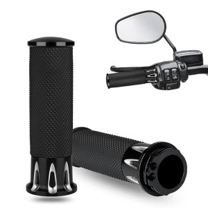 RP9930-2046 Fusion Series Grips Deep Cut Handlebar Grips for Harley V-Rod VRSC Sportster XL XR Touring Dyna Softail Models