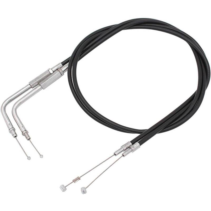 thumbnail image 2 of Extended Throttle & Clutch Cable Kit For Harley Sportster Dyna – Black, 90cm, Durable 2 of 4