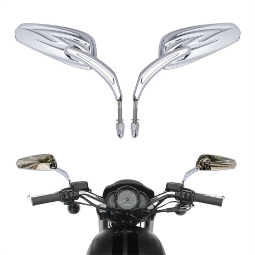 RP9980-1051 Aluminum Rear Side Mirror for Harley models 1982-later