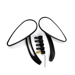 RP9980-1056B Aluminum Rear Side Mirror with M8 or M10 adapter for Harley models 1982-later