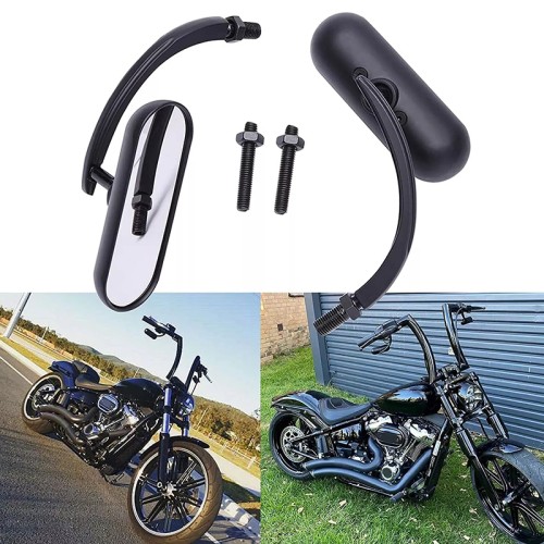 RP9980-1057C Mini Oval Micro Mirror for  Harley models 1982-later