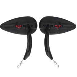 RP9980-1086B Skeleton Skull Rear Side Mirror for Harley Dyna Electra Glide Fatboy Iron 883 Road Glide Sportster 883 1200 Softail