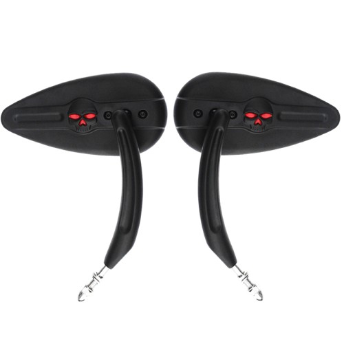 RP9980-1086B Skeleton Skull Rear Side Mirror for Harley Dyna Electra Glide Fatboy Iron 883 Road Glide Sportster 883 1200 Softail