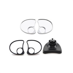 RP9980-1147 Motorcycle Inner Fairing Mount Side Rear Mirrors w/ Blind Spot Mirror for Harley Street Glide FLHX Electra Glide FLHT FLHTK FLHTCU 1996-2013