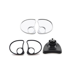 RP9980-1147 Motorcycle Inner Fairing Mount Side Rear Mirrors w/ Blind Spot Mirror for Harley Street Glide FLHX Electra Glide FLHT FLHTK FLHTCU 1996-2013