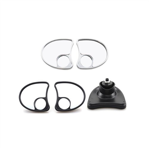 RP9980-1147 Motorcycle Inner Fairing Mount Side Rear Mirrors w/ Blind Spot Mirror for Harley Street Glide FLHX Electra Glide FLHT FLHTK FLHTCU 1996-2013