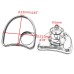 RP9980-1148 Rear Side Mirror with Blind Spot Mirror for Harley Electra Glide FLHT, Street Glide FLHX, Ultra Limited FLHTK 2014-2024