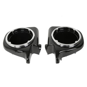 RP2210-2002B Low Fairing Speaker Pods with Metal Grills Pods Size 6.5" For Harley Davidson Touring Models FLT, FLHT, FLHTCU, FLHRC, Road King, Street Glide, Electra Glide, Ultra-Classic 1983-2013